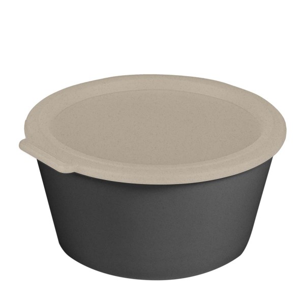 Koziol Move 100060701 Schale 2,2l mit Deckel - Nature Ash Grey
