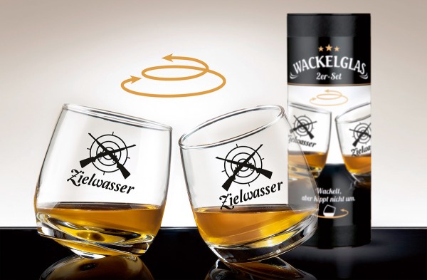 Gilde 88045 Wackelglas 0,2l Set 2tlg. "Zielwasser"
