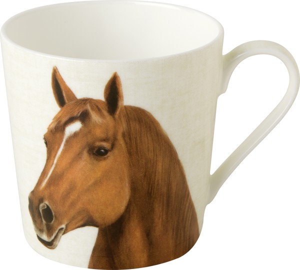 Ihr FARM HORSE cream BOJ1047760 Bone China Becher
