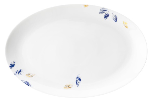Tettau Champs Élysées Charleston Royal Blue Servierplatte oval 35,5x23 cm