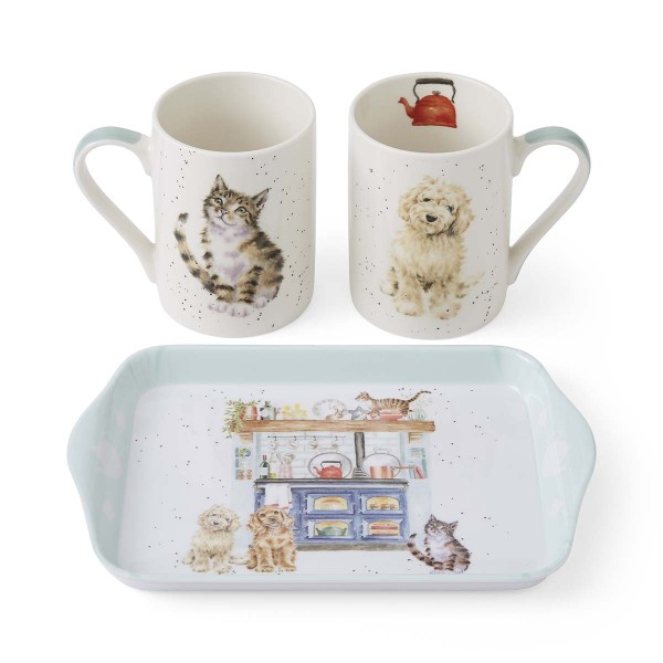 Royal Worcester Wrendale Designs Mug and Tray Set - Country Kitchen X0011659226