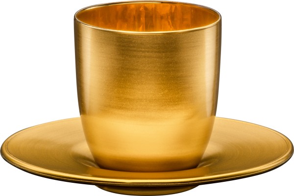 Eisch Cosmo collect Espressoglas 109/6 full-gold mit Untersetzer in GR