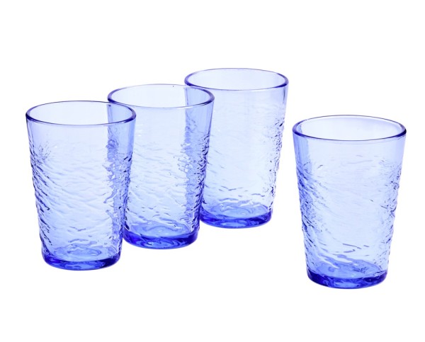 Royal Doulton Pacific Glas 1078781 4er Set Hiball 500ml - Blau