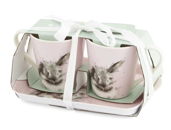 Royal Worcester Wrendale Designs X0015119113 Bathtime Mug and Tray Set