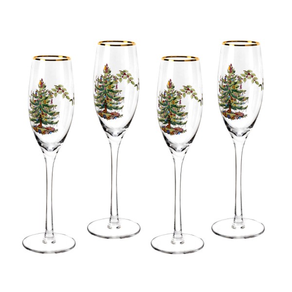 Spode Christmas Tree (XT5008-XP) Sektgläser 0,24l - 4er-Set