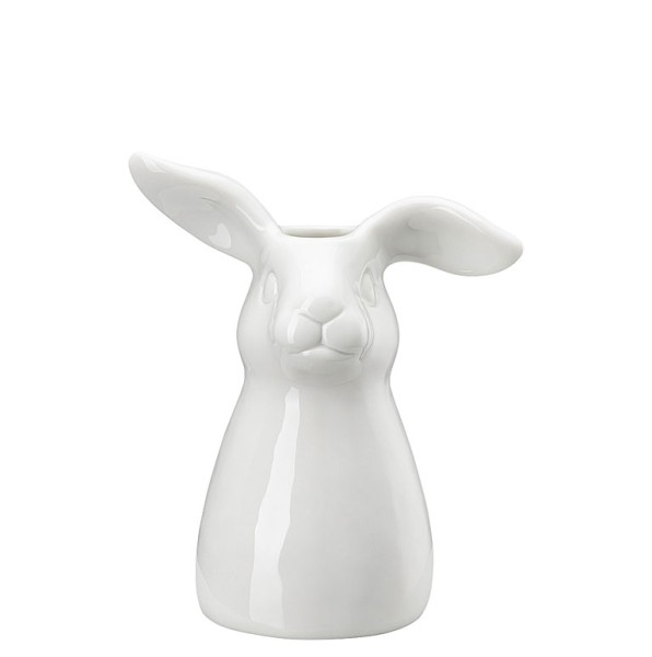 Hutschenreuther Hasen-Vase Weiss 13 cm