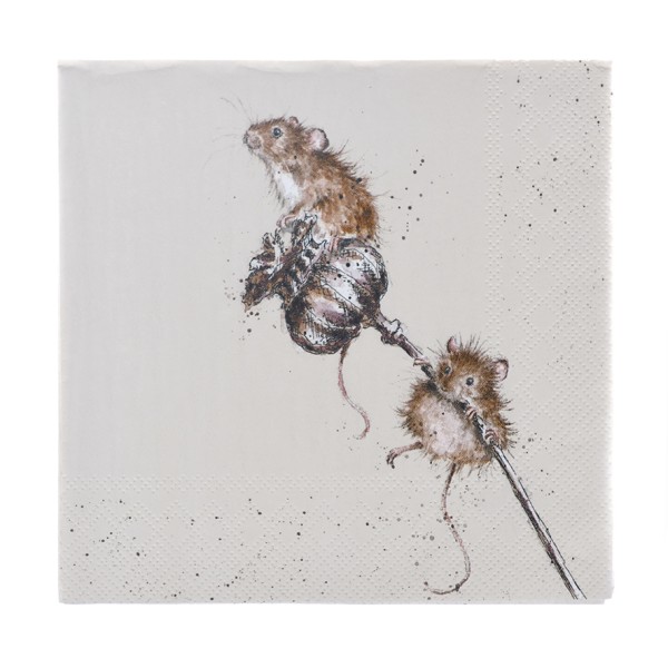 Wrendale Servietten K025 &quot;Country Mice&quot; - Maus - Lunch Servietten 33x33cm
