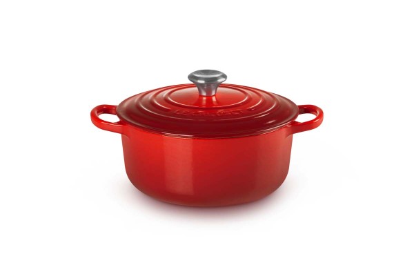 Le Creuset Gusseisen - Signature 21177200602430 Bräter rund 20cm 2,4L - Kirschrot