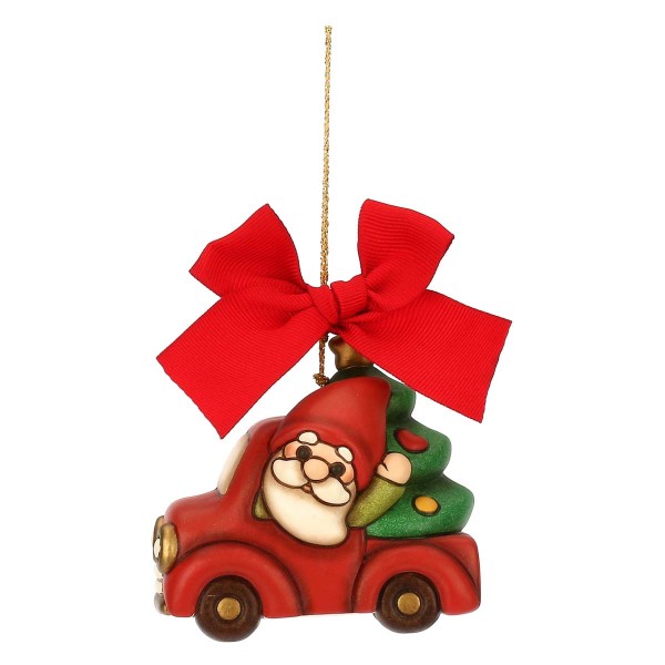 Thun Weihnachtsschmuck S3423A82 Zwerg Oliver mit Minivan, maxi 7,8 x 5,1 x 7,5 cm