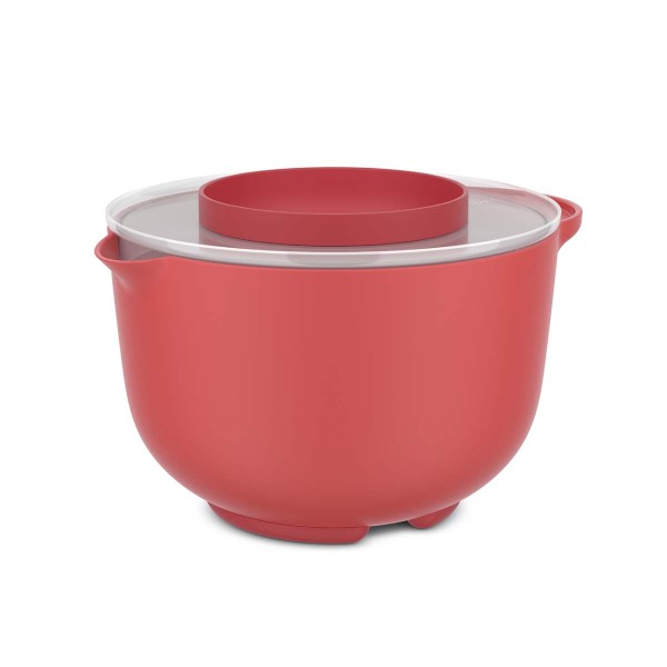 Mepal Chef it 102306076900 Rührschüssel 3L mit Spritzschutzdeckel - Coral