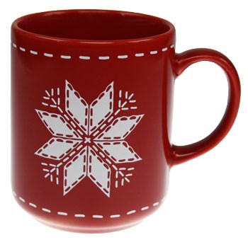 Friesland Happymix Winterzauber Becher mit Henkel Stern rot 0,28 l