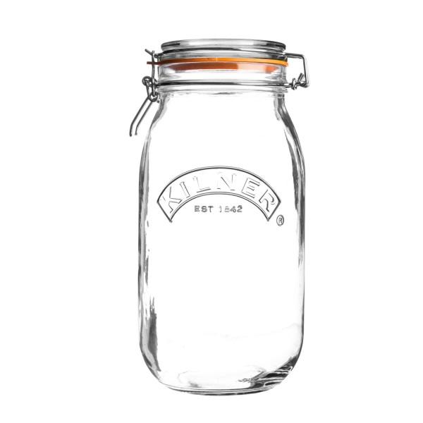 Kilner Einkochglas 0025.494 Rundes Bügelverschluss Glas, 3l