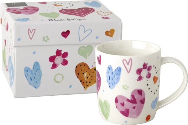 IHR Joyful Hearts Orange POM1098517 Porzellanbecher 0,3L