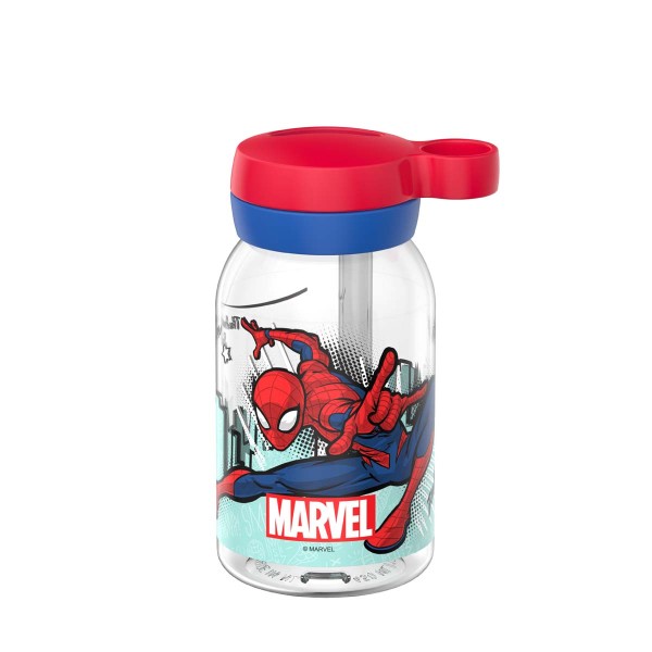 Mepal Campus 107480065396 Trinkflasche mit Trinkhalm 0,45l - Spiderman