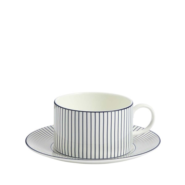 Wedgwood Gio Pinstripe White 1079120 Teetasse mit Unterer 220ml