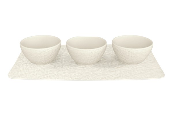 Villeroy &amp; Boch Manufacture Rock Blanc 1042409023 Set Dipschälchen 4tlg.