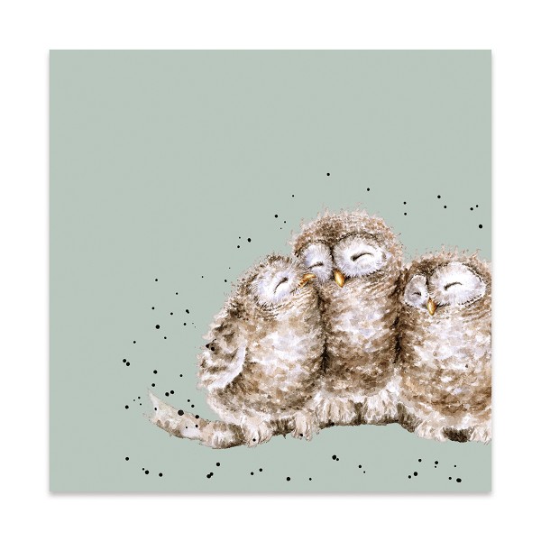 Wrendale Servietten K048 &quot;Owl Together&quot; - Eule - Lunch Servietten 33x33cm