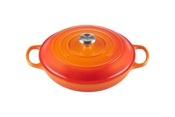 Le Creuset Kochgeschirr 21180300902430 Gourmet-Profitopf Signature 30cm - Ofenrot