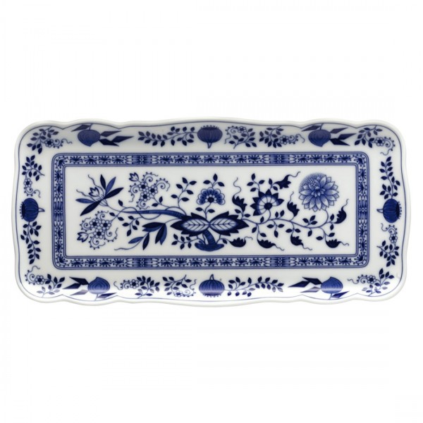 Hutschenreuther Zwiebelmuster Kuchenplatte rechteckig 32,5 cm