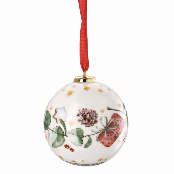 Hutschenreuther Weihnachtslieder 2025 Alle Jahre wieder... Porzellankugel klein 7cm