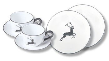 Gmundner Grauer Hirsch 0319STSC06SET Frühstück für 2 Cup