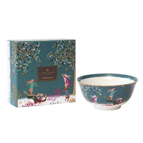 Portmeirion Woodland Tales SMWTD79010-XG Müslischale 15cm - Rabbit Sleigh