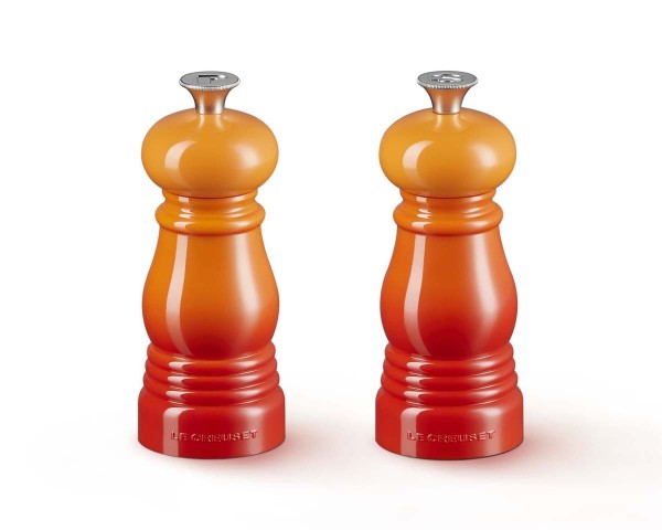 Le Creuset Mühlen 96002500090000 Salz- und Pfeffermühlen Set Mini 12cm - Ofenrot