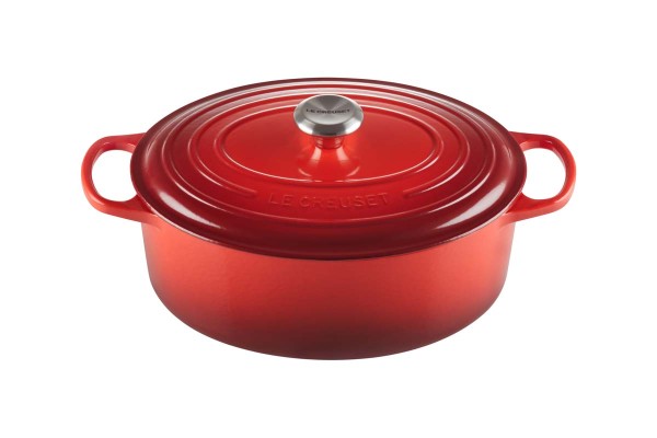 Le Creuset Kochgeschirr 21178310602430 Bräter Oval Signature 31cm - Kirschrot