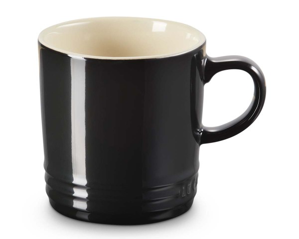 Le Creuset Steinzeug 70302351400002 Becher 0,35L - Schwarz Glänzend