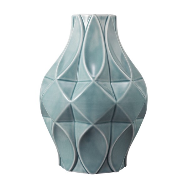 Tettau Atelier Arktisblau uni Vase 20/02 21 cm