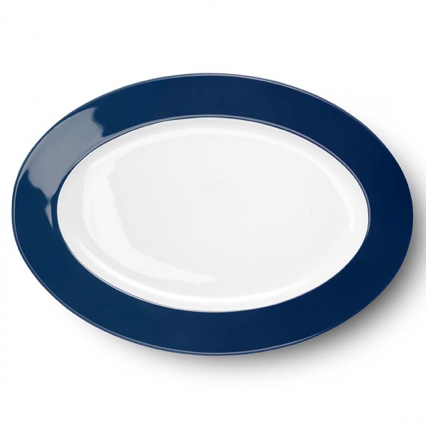 Dibbern Solid Color 2022300032 Marine Platte oval 36 cm