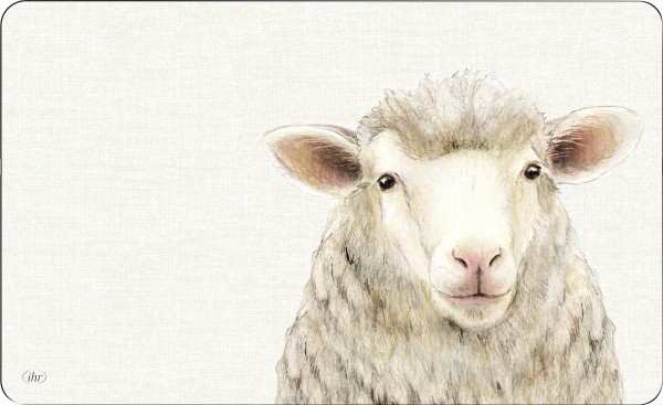 Ihr FARM SHEEP cream MCB1048060 Frühstücksbrettchen 23,5 x 14,5 cm