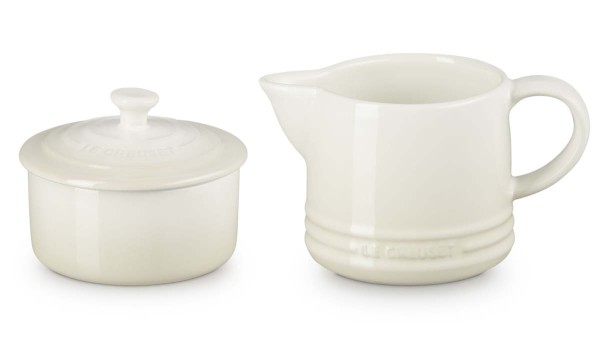 Le Creuset Steinzeug 89331007160003 Milch und Zucker Set 0,3/0,25L - Meringue