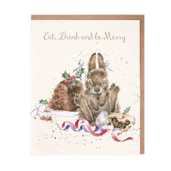 Wrendale Karten JX083 Eat, Drink and Be Merry