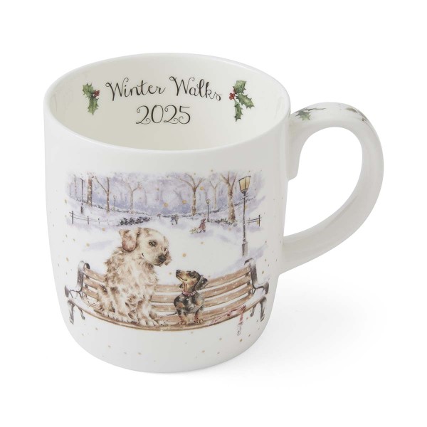 Royal Worcester Wrendale Designs WNVD4020-XD Becher mit Henkel 0,4l - Winter Walks 2025