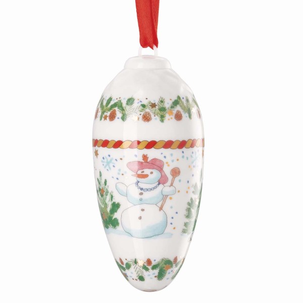 Hutschenreuther Sammelkollektion 25 Weihnachtsspiele Porzellanzapfen 8cm