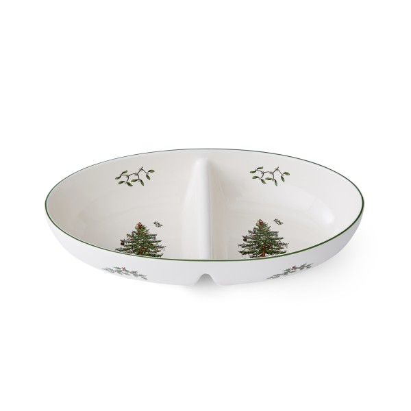 Spode Christmas Tree Geteilte Servierschale 34 x 18 cm