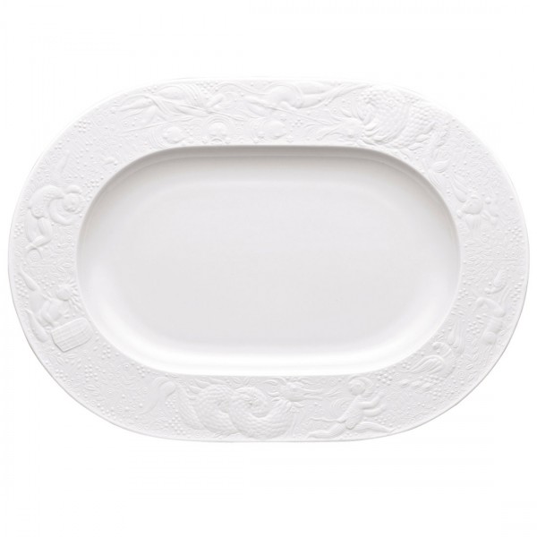 Rosenthal Studio Line Zauberflöte weiß Platte 33 cm 34 x 23,5 cm