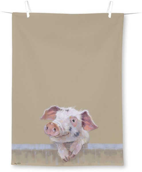 IHR Pig Ruffy Light Brown T1079139 Geschirrtuch 70 x 50 cm