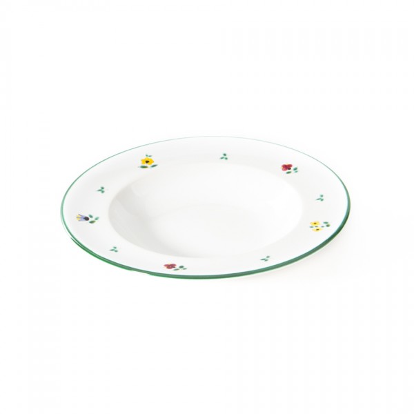 Gmundner Keramik Streublume Suppenteller m. Fahne Gourmet (TSGO24) 24 cm