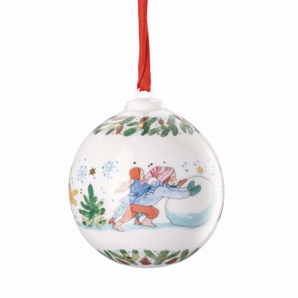Hutschenreuther Sammelkollektion 25 Weihnachtsspiele Porzellankugel 8cm
