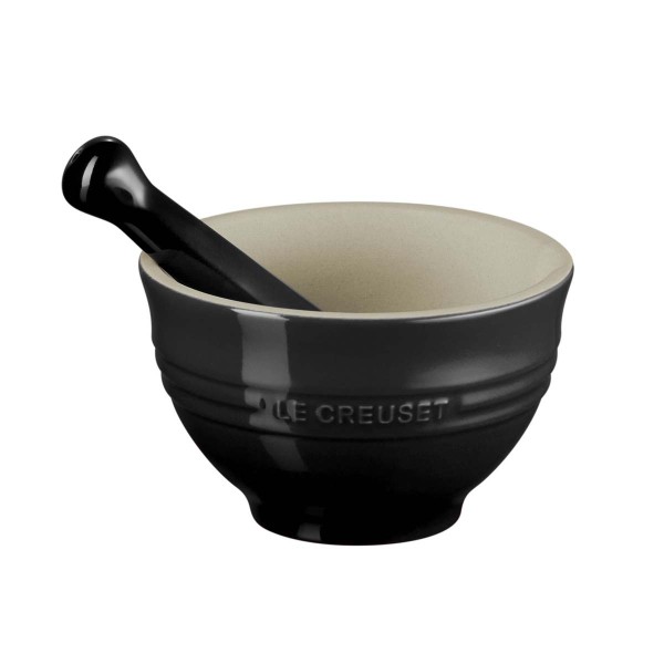 Le Creuset Steinzeug 81209301400003 Mörser 0,3L - Schwarz Glänzend