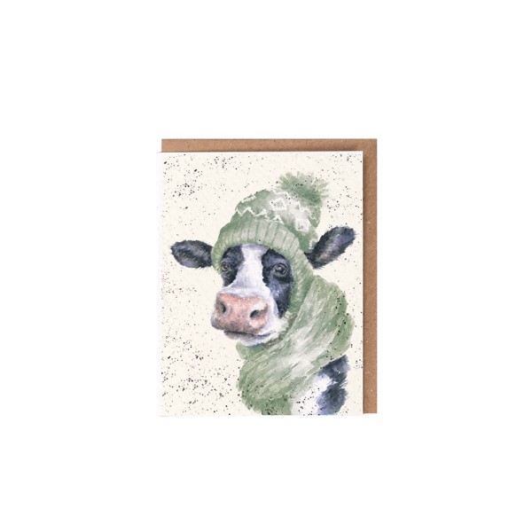 Wrendale Mini-Karten XGE023 Mooo-rry Christmas