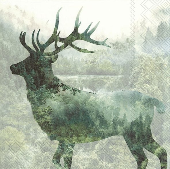 Ihr Magic Deer L 882000 20 Lunch-Servietten 33 x 33 cm