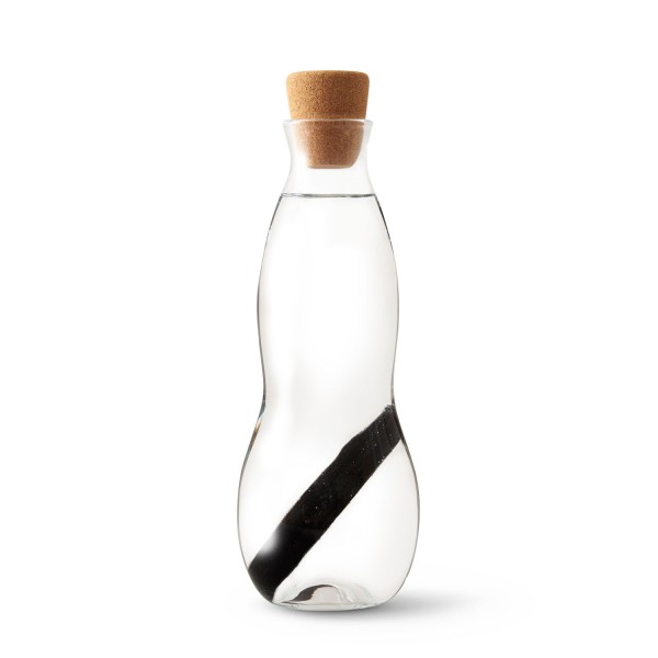 Black+Blum EC002 Glasflasche mit Aktivkohlefilter 1100ml - Transparent