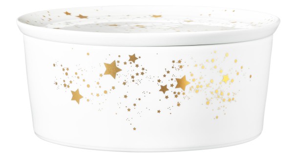 Seltmann Liberty Golden Stars Schale rund 5298 mit Deckel 21x9 cm