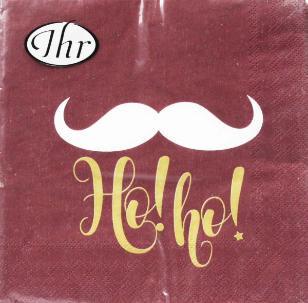 Ihr Say HO! HO! Bordeaux C 796418 20 Cocktail-Servietten 25 x 25 cm
