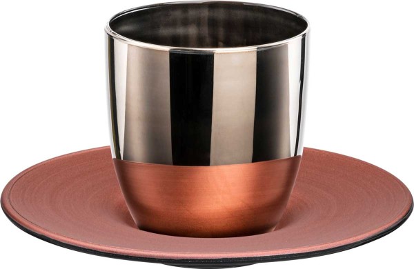 Eisch Cosmo Collect 70510910 Espressoglas 109/6 Platin-Kupfer mit Untertasse