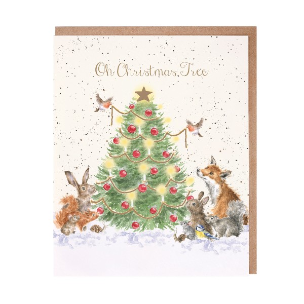 Wrendale Karten JX076 Oh Christmas Tree