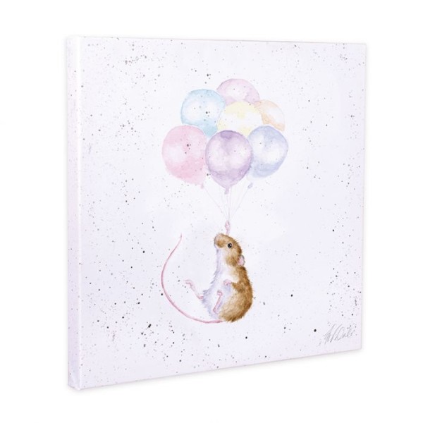 Wrendale Leinwand-Kollektion LTW-CANS004 "Hold on Thight" - Maus - 20cm